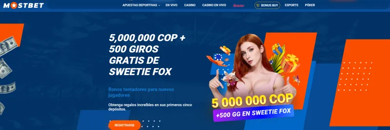 Bono de bienvenida para nuevos jugadores de MostBet de Colombia