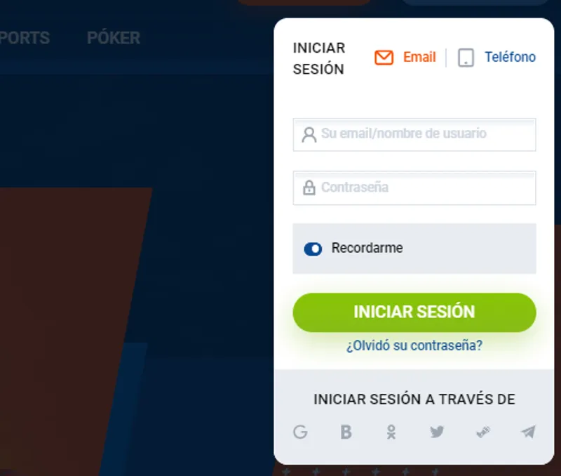 Inicia sesión en tu cuenta para recargar tu saldo de juego