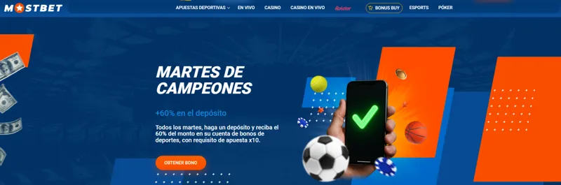 MostBet ofrece bonos a los clientes que recargan sus cuentas de juego