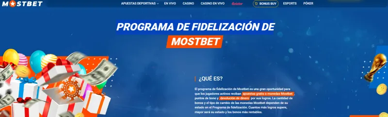 Programa de fidelización deportiva de Mostbet en Colombia