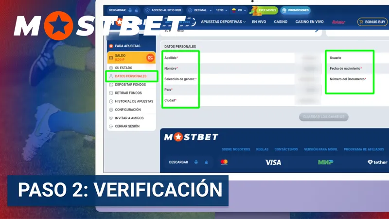 Segundo paso en Mostbet Colombia: verifique su identidad para activar todas las funciones