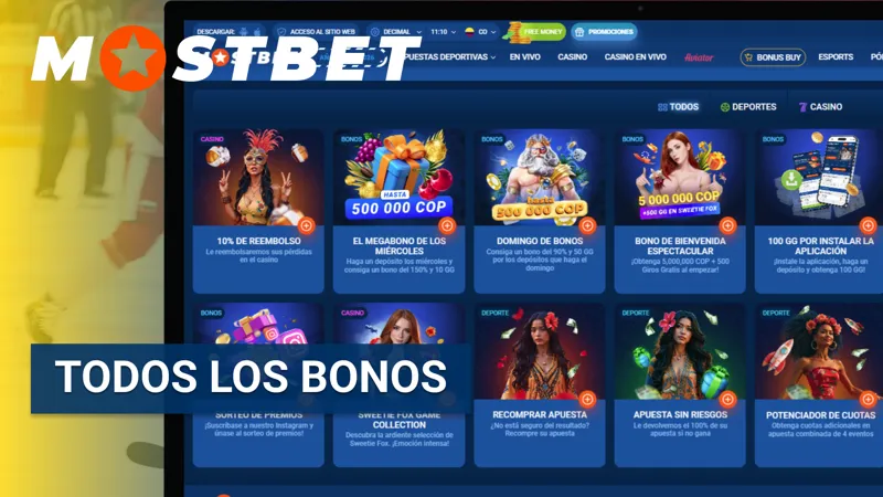 Lista completa de todas las promociones activas disponibles en Mostbet Colombia