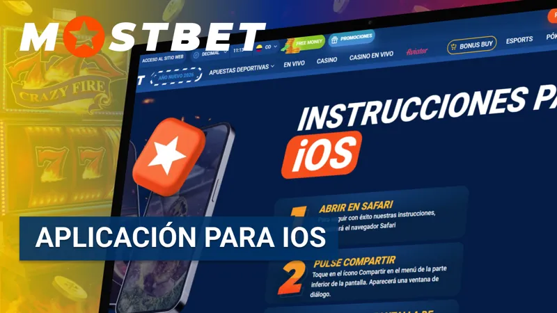 Aplicación de Mostbet Colombia para iOS con funciones completas para apuestas y casino
