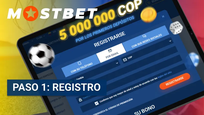Primer paso en Mostbet Colombia: complete el formulario para crear su cuenta