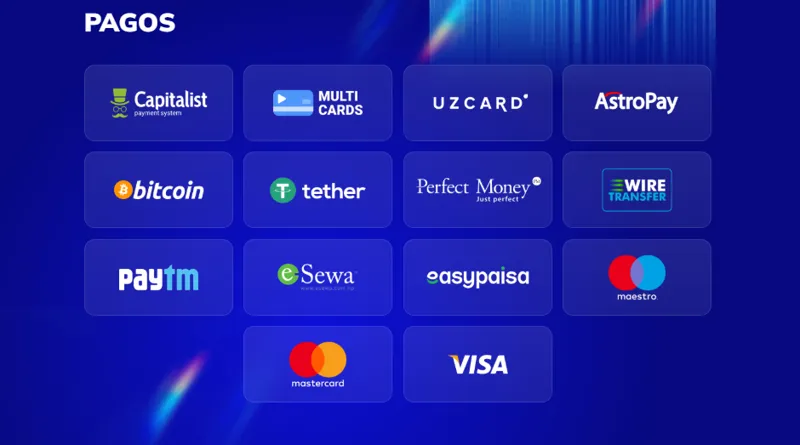 Opciones del sistema de pago para los pagos bajo el programa de afiliados de MostBet