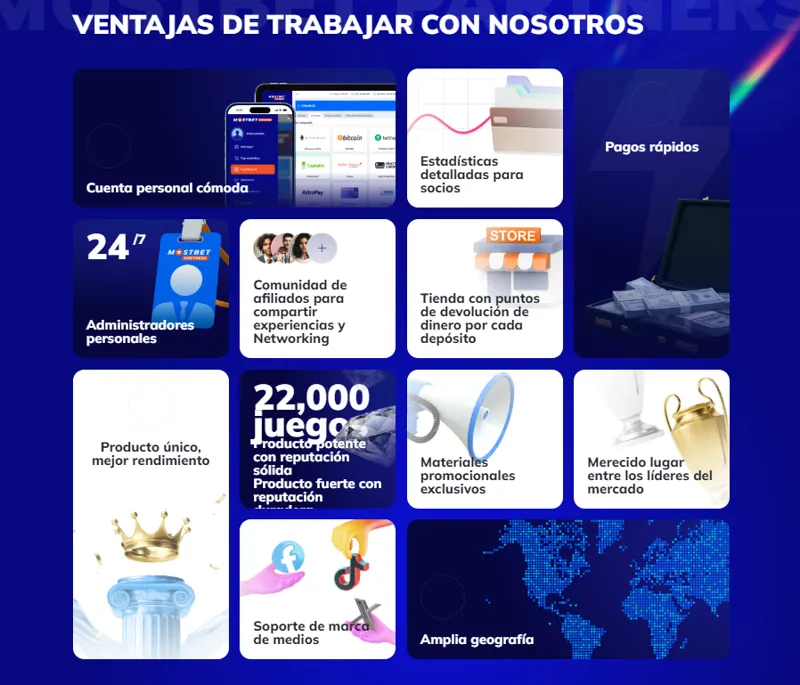 El programa de afiliados de MostBet ofrece una amplia gama de beneficios